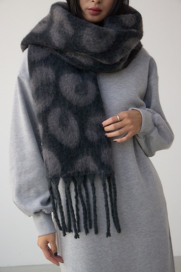 レオパードジャガードマフラー