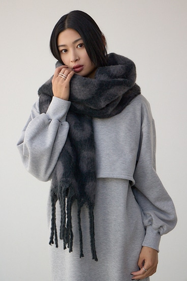 レオパードジャガードマフラー