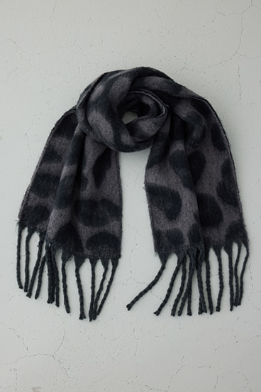 レオパードジャガードマフラー 詳細画像