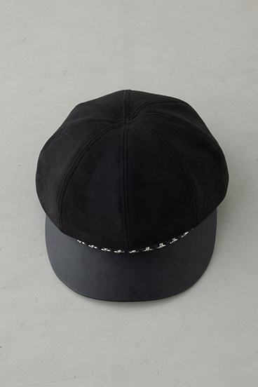 フェイクレザーチェーンキャスケット 詳細画像