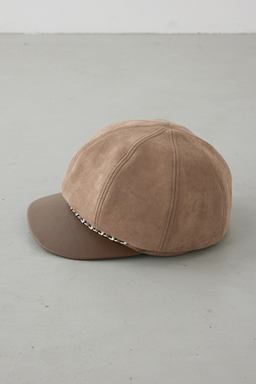 フェイクレザーチェーンキャスケット 詳細画像