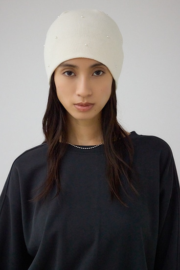 デコラティブリブニットビーニー