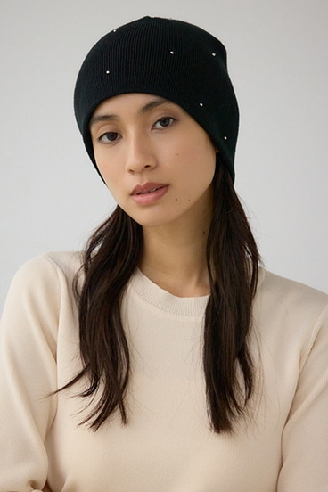 デコラティブリブニットビーニー