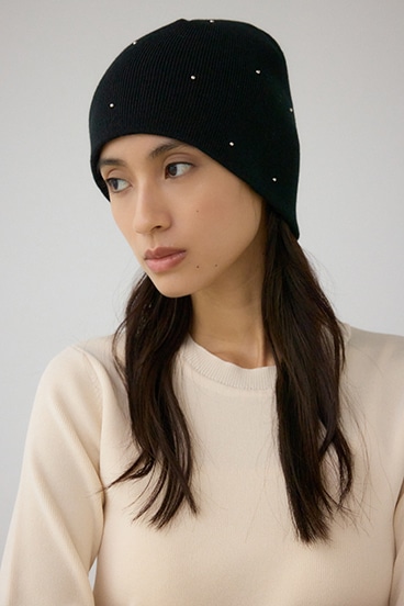 デコラティブリブニットビーニー