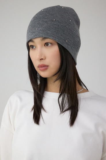 デコラティブリブニットビーニー