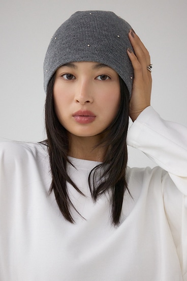 デコラティブリブニットビーニー