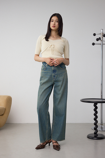 ビスチェレイヤードデザインニット 詳細画像