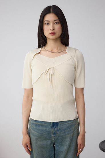 ビスチェレイヤードデザインニット 詳細画像