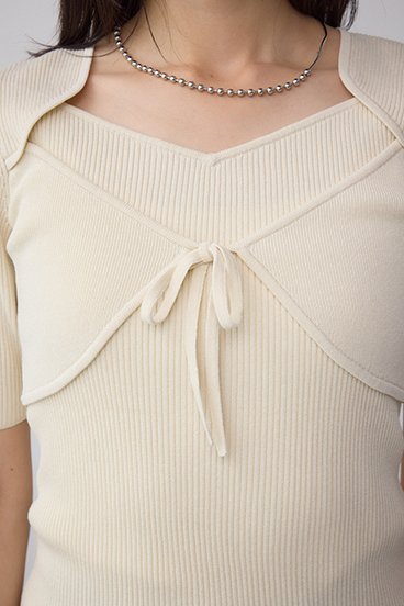 ビスチェレイヤードデザインニット 詳細画像