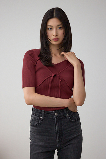 ビスチェレイヤードデザインニット 詳細画像