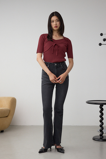 ビスチェレイヤードデザインニット 詳細画像