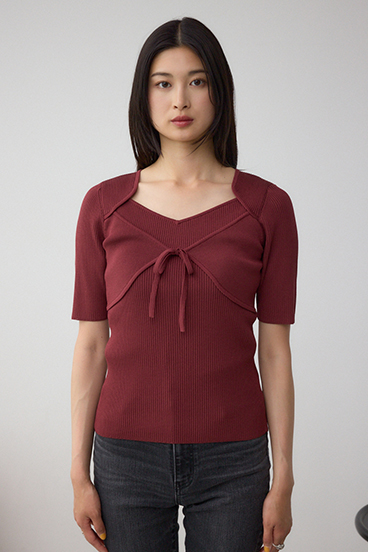 ビスチェレイヤードデザインニット 詳細画像