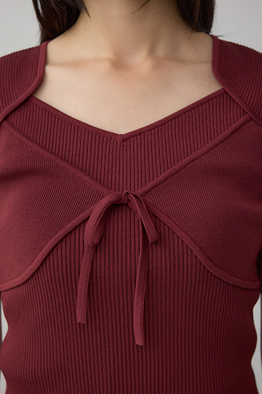 ビスチェレイヤードデザインニット 詳細画像