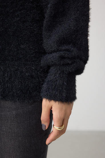 モヘヤライクオフショルダーニット 詳細画像