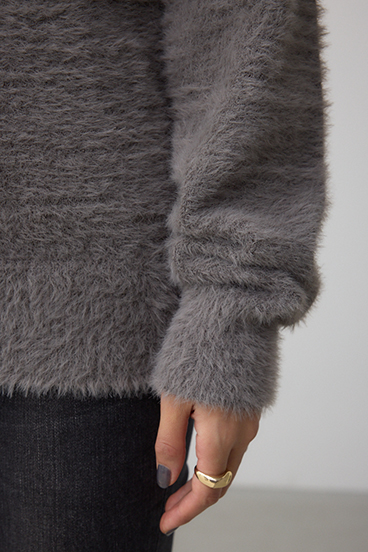 モヘヤライクオフショルダーニット 詳細画像