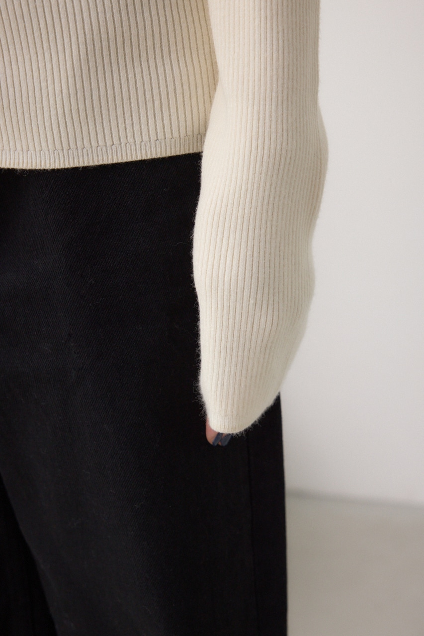 シャギーコンビオフショルダーニット 詳細画像