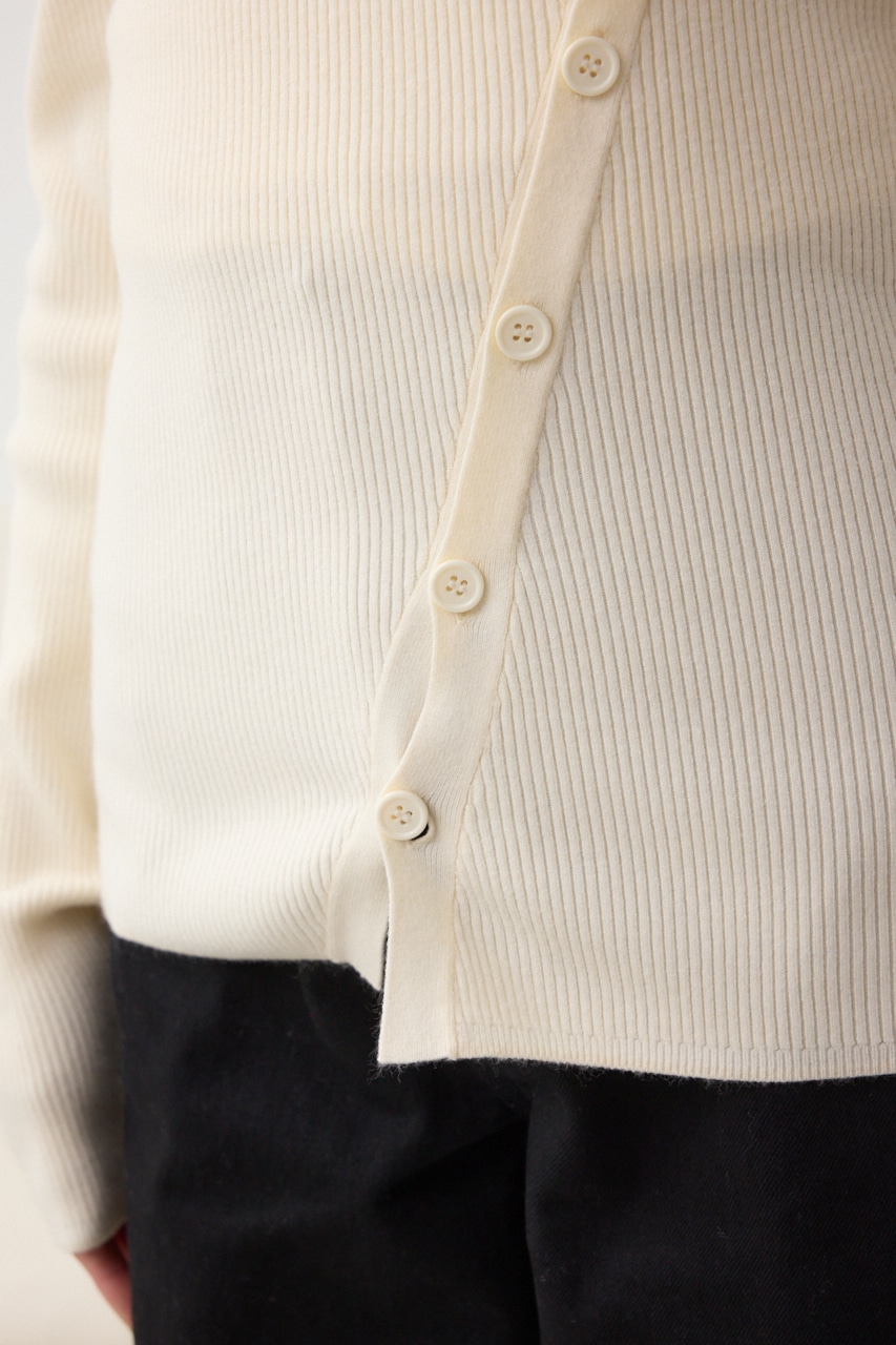 シャギーコンビオフショルダーニット 詳細画像