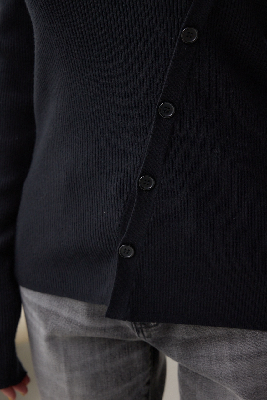 シャギーコンビオフショルダーニット 詳細画像