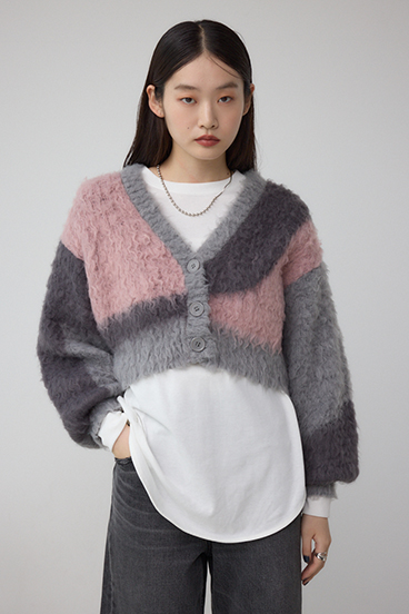 ブロッキンググラデーションカーディガン 詳細画像