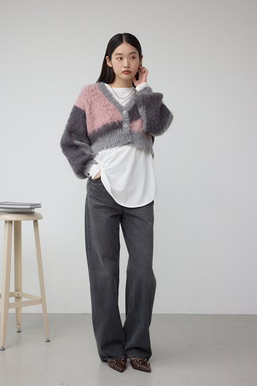 ブロッキンググラデーションカーディガン 詳細画像