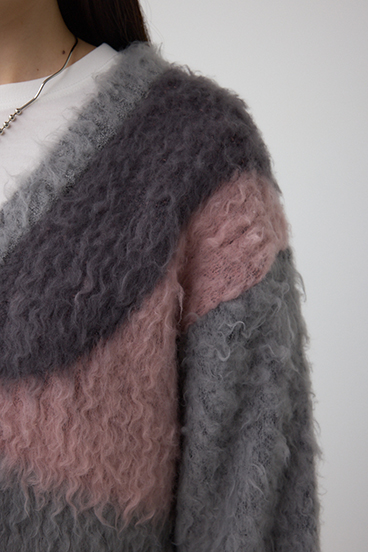 ブロッキンググラデーションカーディガン 詳細画像