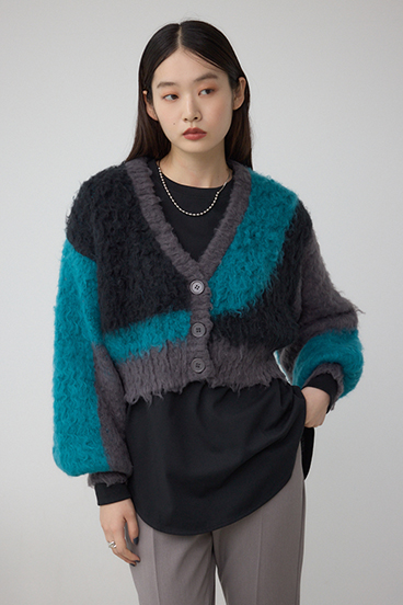 ブロッキンググラデーションカーディガン 詳細画像