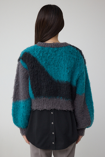 ブロッキンググラデーションカーディガン 詳細画像