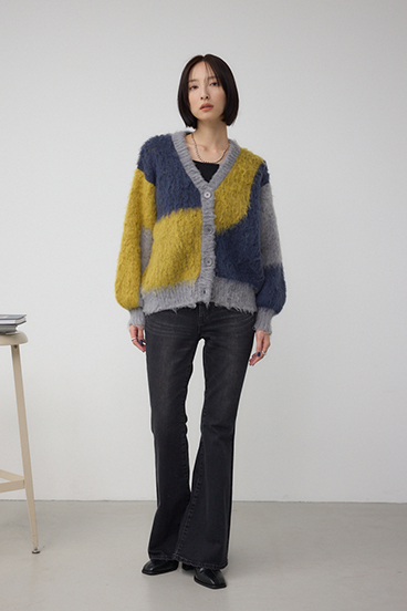 ブロッキンググラデーションカーディガン 詳細画像