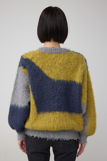 ブロッキンググラデーションカーディガン 詳細画像