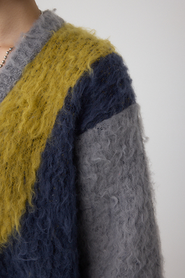 ブロッキンググラデーションカーディガン 詳細画像