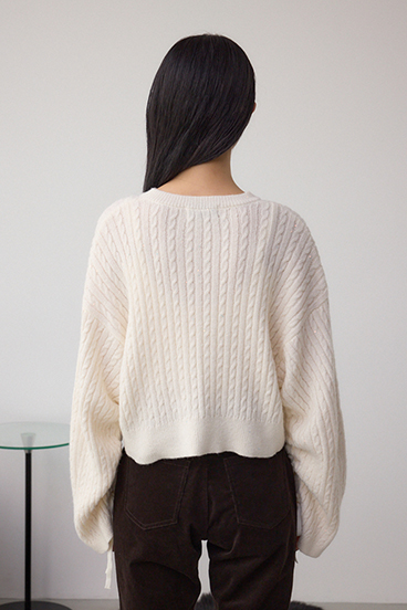 ドロストリングスパンコールラメニット 詳細画像