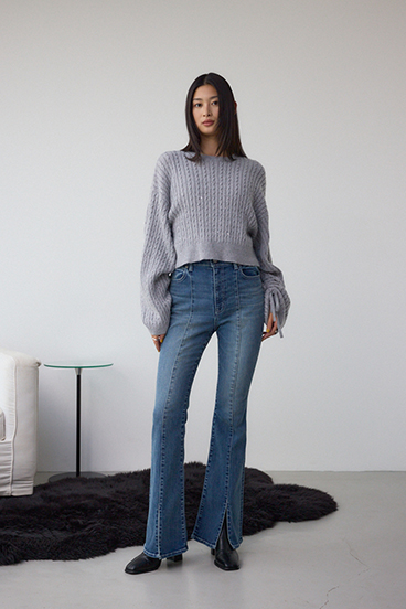 ドロストリングスパンコールラメニット 詳細画像