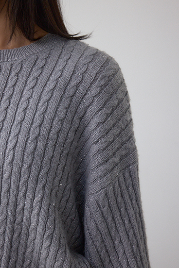 ドロストリングスパンコールラメニット 詳細画像