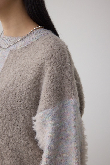 コンビネーションバイカラーニット 詳細画像