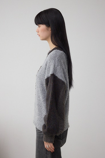 コンビネーションバイカラーニット 詳細画像