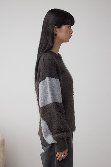 コンビネーションバイカラーニット 詳細画像