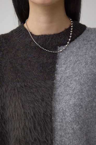 コンビネーションバイカラーニット 詳細画像