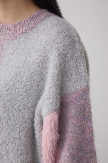 コンビネーションバイカラーニット 詳細画像