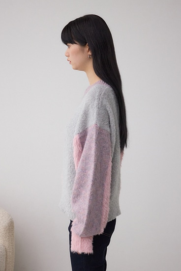 コンビネーションバイカラーニット 詳細画像