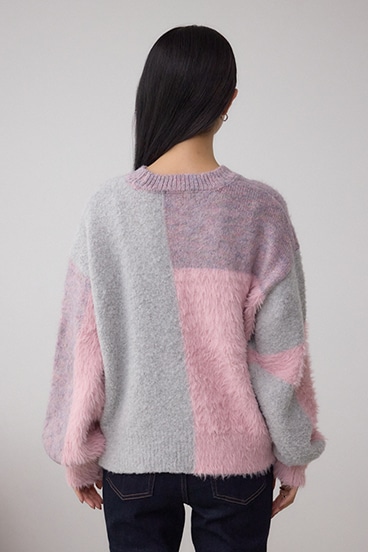 コンビネーションバイカラーニット 詳細画像