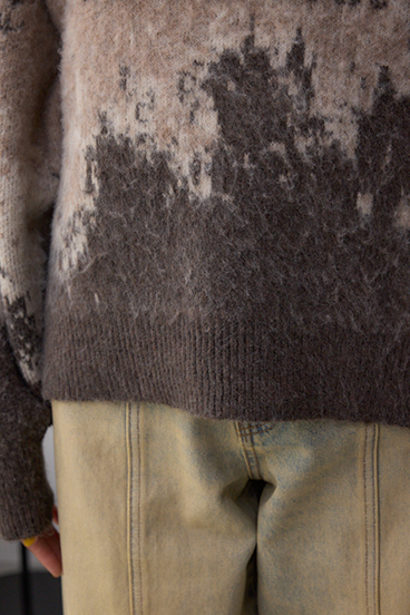 グラデーションジャガードニット 詳細画像