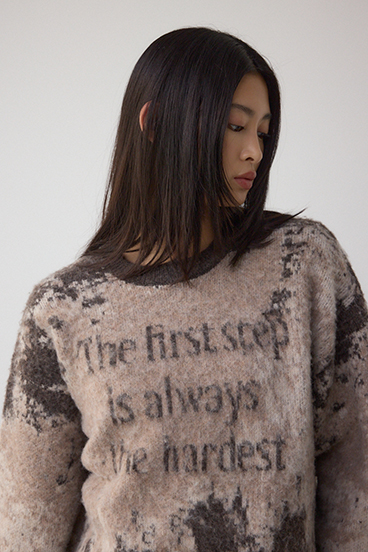 グラデーションジャガードニット