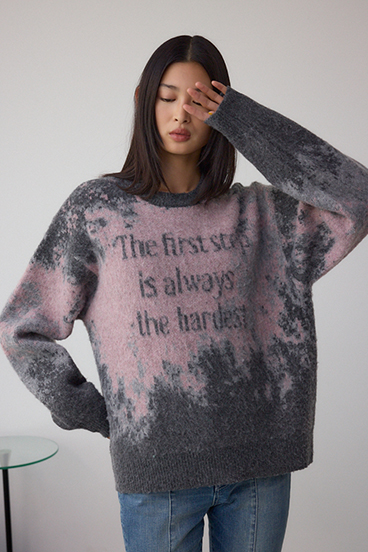 グラデーションジャガードニット 詳細画像