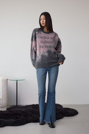 グラデーションジャガードニット 詳細画像