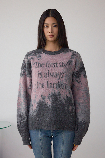 グラデーションジャガードニット 詳細画像