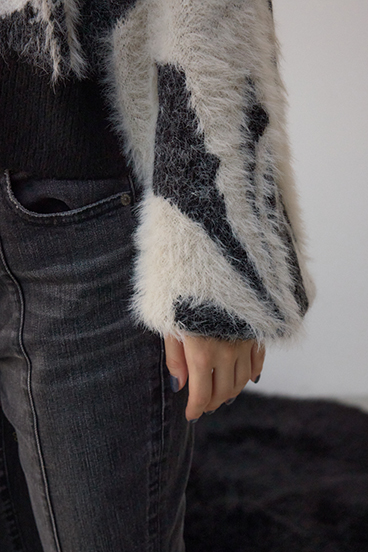 アソートパターンクルーネックニット 詳細画像