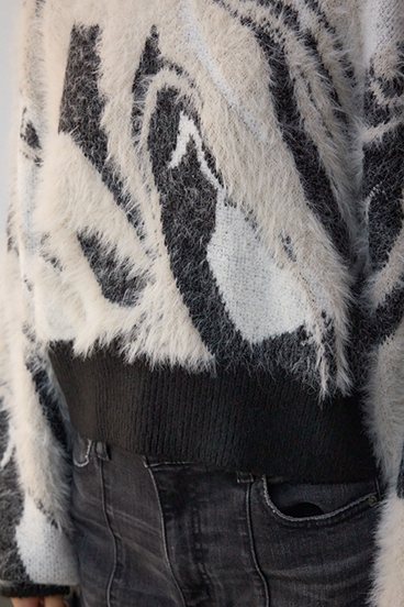 アソートパターンクルーネックニット 詳細画像