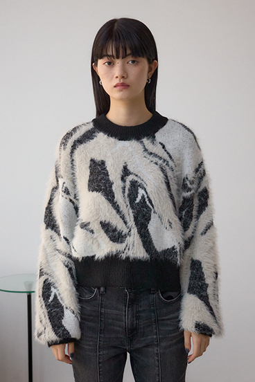 アソートパターンクルーネックニット 詳細画像