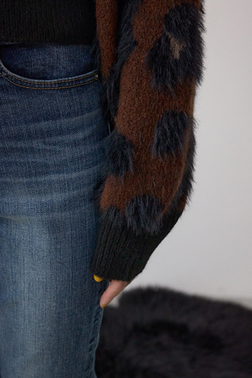 アソートパターンクルーネックニット 詳細画像