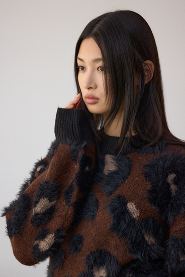 アソートパターンクルーネックニット